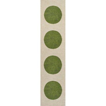 Cirkel Minimalist Geometric Dot Machine-washable Area Rug